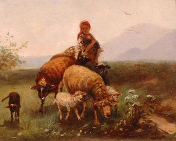 弗雷德裡希 奧托 格伯勒 Shepherdess 弗雷德裡希 奧托 格伯勒 Shepherdess